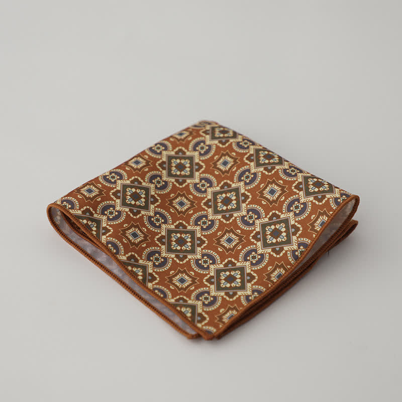 Fazzoletto da taschino da uomo con fantasia geometrica floreale - Stile n. 6 - image 8