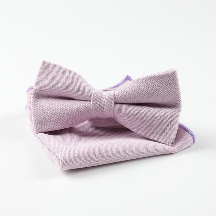 2 pezzi Fazzoletto e papillon Morandi Color System - Viola chiaro - image 10