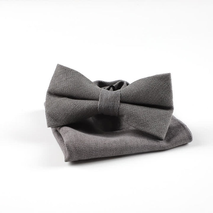 2 pezzi Fazzoletto e papillon Morandi Color System - Grigio scuro - image 17