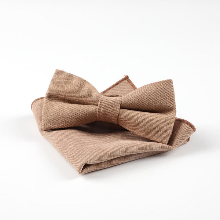 2 pezzi Fazzoletto e papillon Morandi Color System - Cammello - image 18