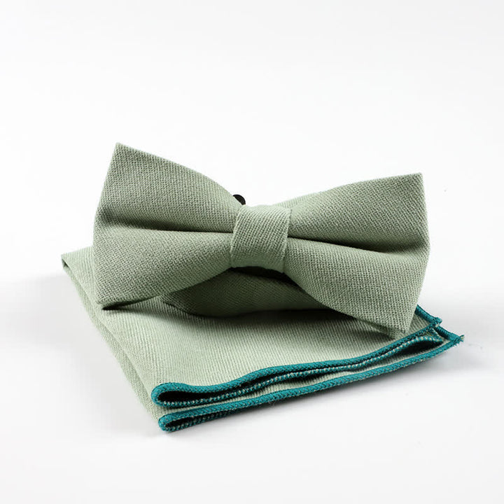 2 pezzi Fazzoletto e papillon Morandi Color System - Verde - image 8