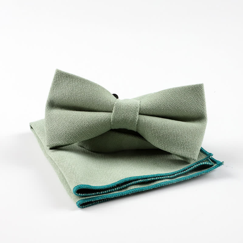 2 pezzi Fazzoletto e papillon Morandi Color System - Verde - image 7