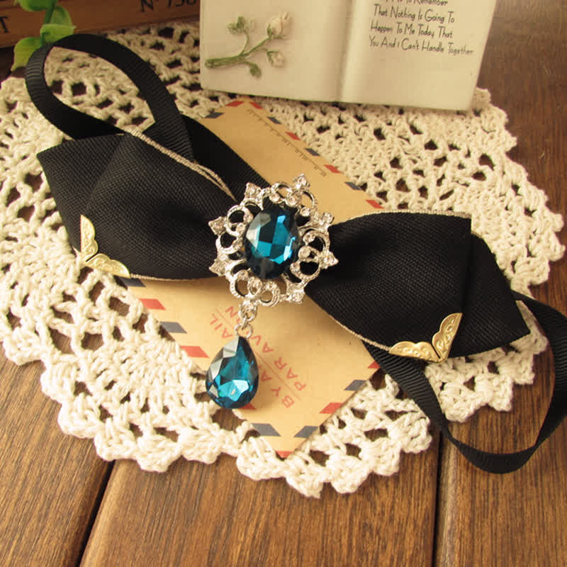 Papillon con strass per matrimonio e sposa - image 5