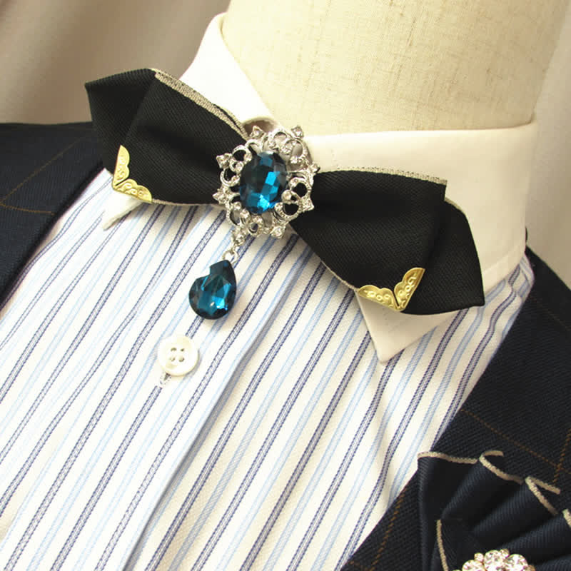 Papillon con strass per matrimonio e sposa - image 3