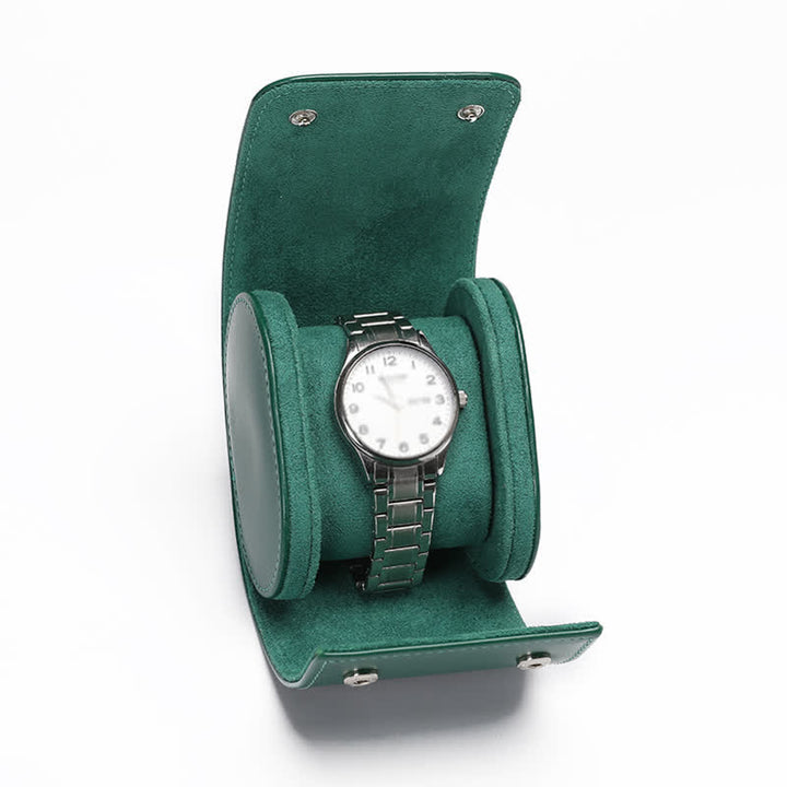 Custodia da viaggio in pelle per orologio con iniziali personalizzate - 1-Posizione - Verde - image 15