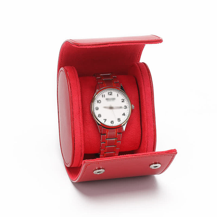 Custodia da viaggio in pelle per orologio con iniziali personalizzate - 1-Posizione - Rosso - image 18