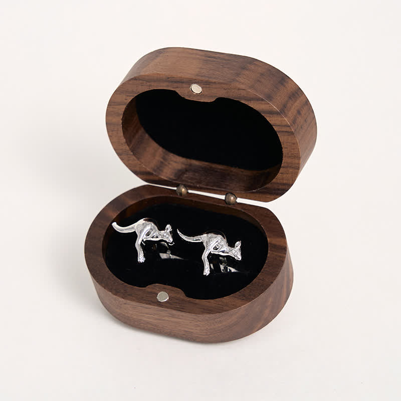 Gemelli da uomo in argento a forma di canguro, 1 paio - image 4