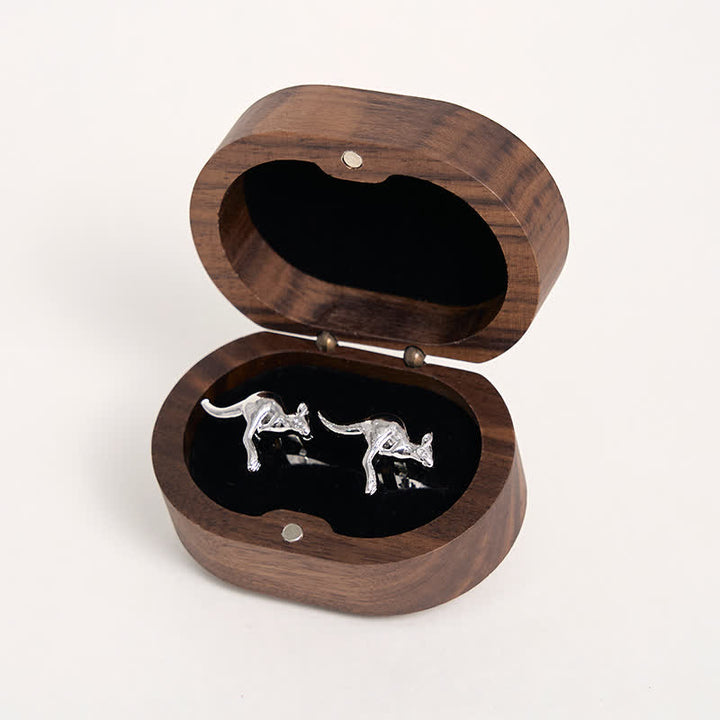 Gemelli da uomo in argento a forma di canguro, 1 paio - image 4