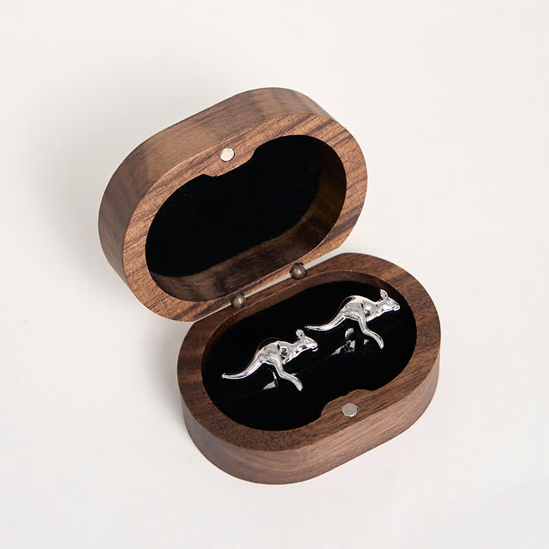 Gemelli da uomo in argento a forma di canguro, 1 paio - image 5