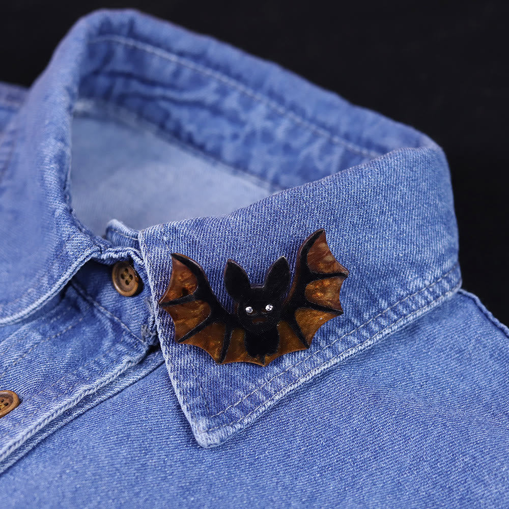 Halloween Handmade Acrylic Bat Brooch - image 2