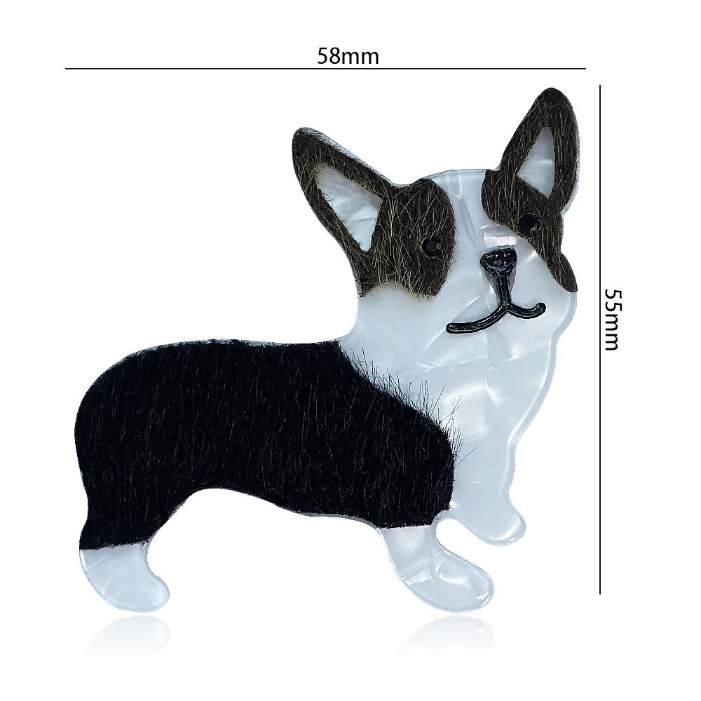 Spilla in acrilico a forma di cagnolino, realizzata a mano con cura - image 5