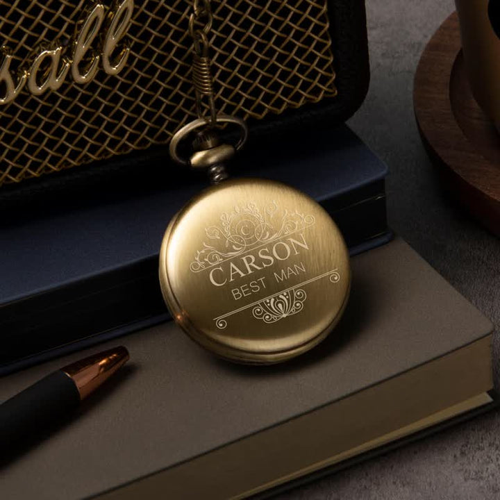 Orologio da tasca meccanico personalizzato inciso - image 6