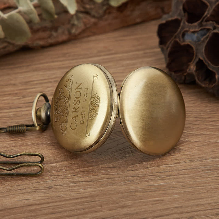 Orologio da tasca meccanico personalizzato inciso - image 5