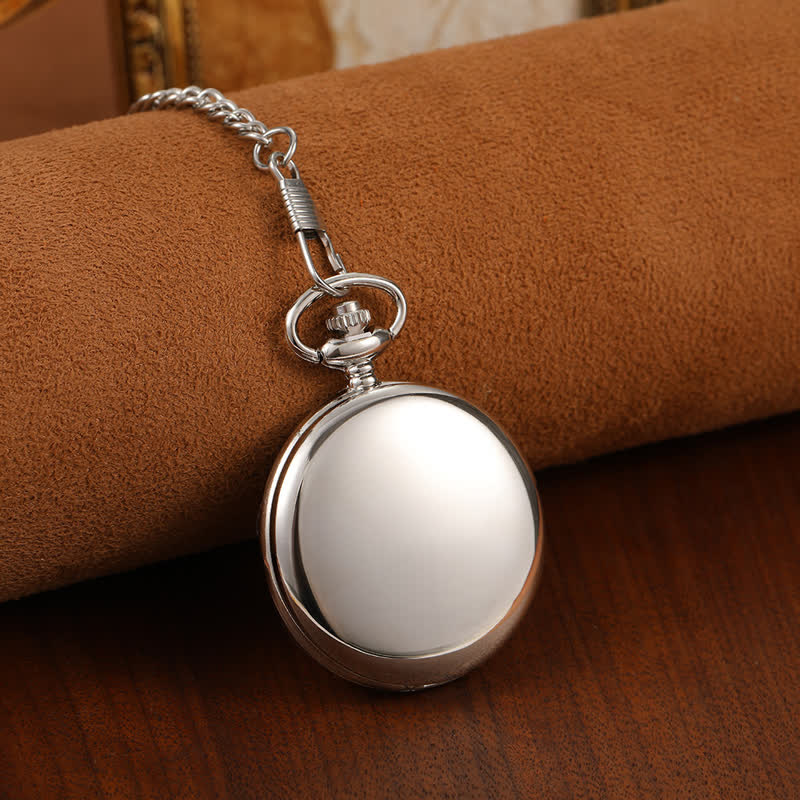 Orologio da tasca meccanico personalizzato inciso - Argento - image 9