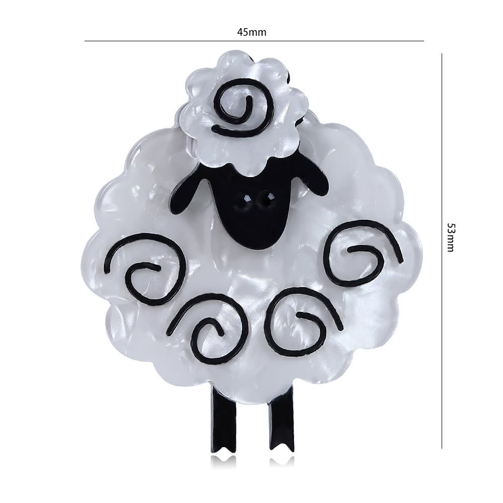 Spilla in acrilico fatta a mano a forma di pecora, accessori alla moda per animali - image 4