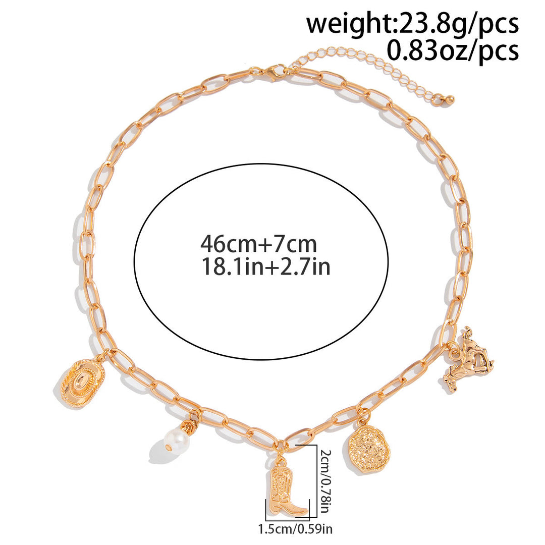 Collana squisita da donna con più elementi in stile occidentale - image 3