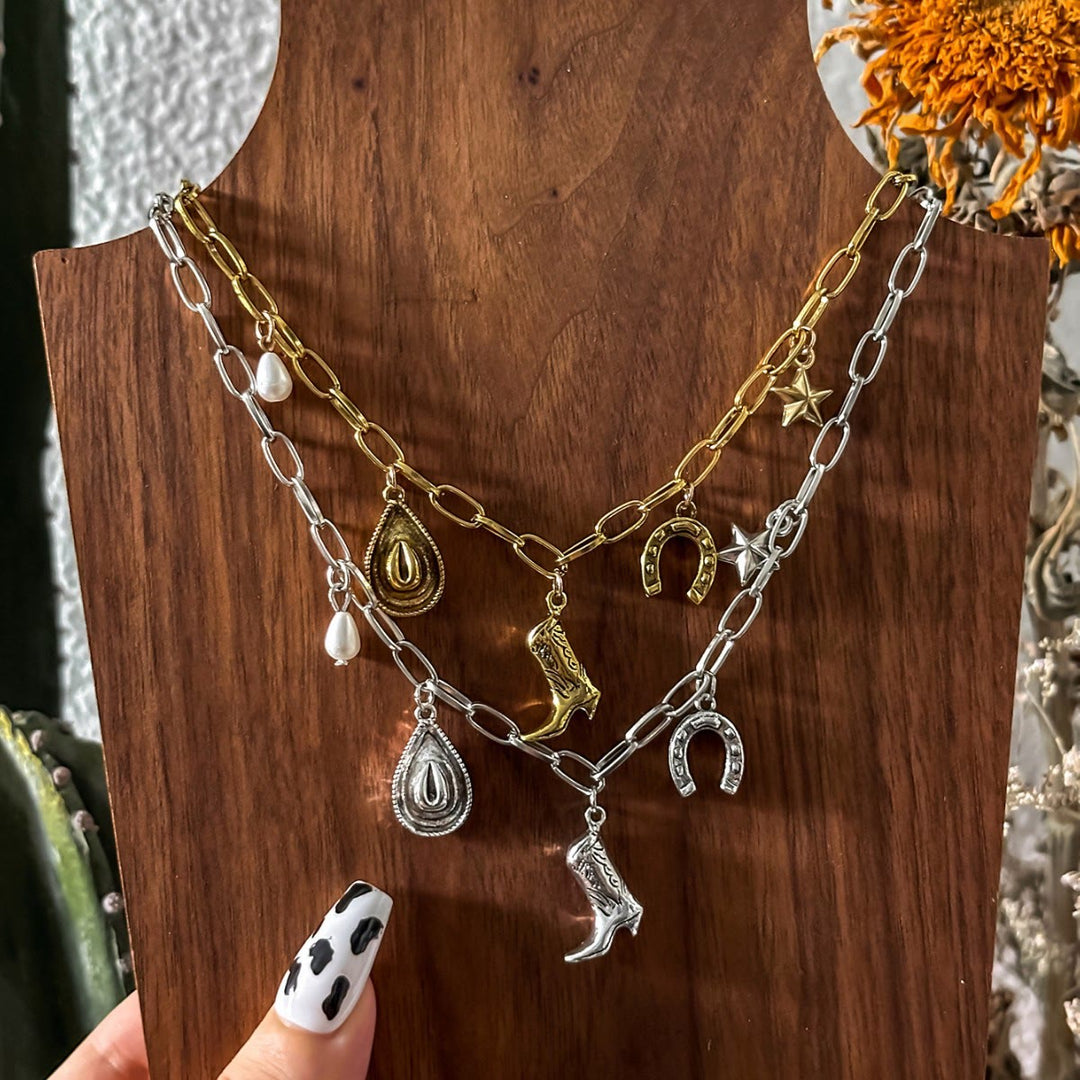 Collana in metallo da donna a tema cowboy western - image 1