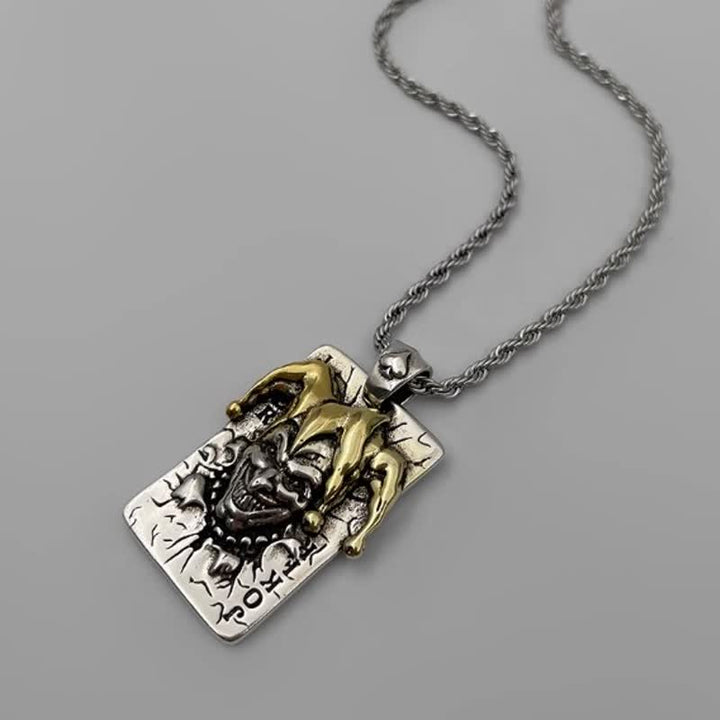 Collana unisex in metallo stile hip hop con motivo poker - Joker del poker - 27,56 pollici / 70 cm - image 5