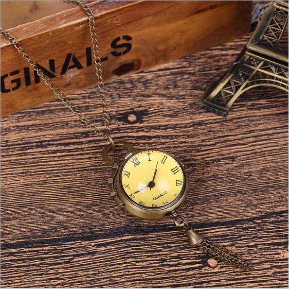 Orologio da tasca al quarzo unisex retrò di grandi dimensioni e lusso - Metallico - image 2