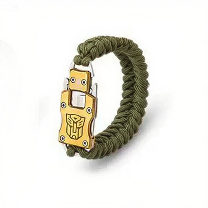Braccialetto tattico di sopravvivenza di emergenza con coltello nascosto per esterni - Verde militare - image 14