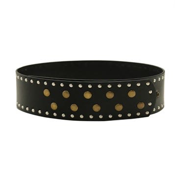Cintura sottile con rivetti alla moda, nera e bianca, da donna - image 4