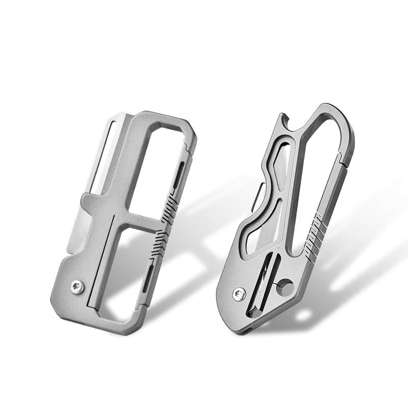 Portachiavi con coltello pieghevole portatile EDC per esterni - image 1