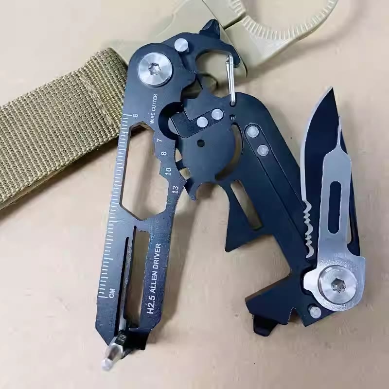 Portachiavi con coltello pieghevole portatile multifunzionale EDC-Tool - image 4