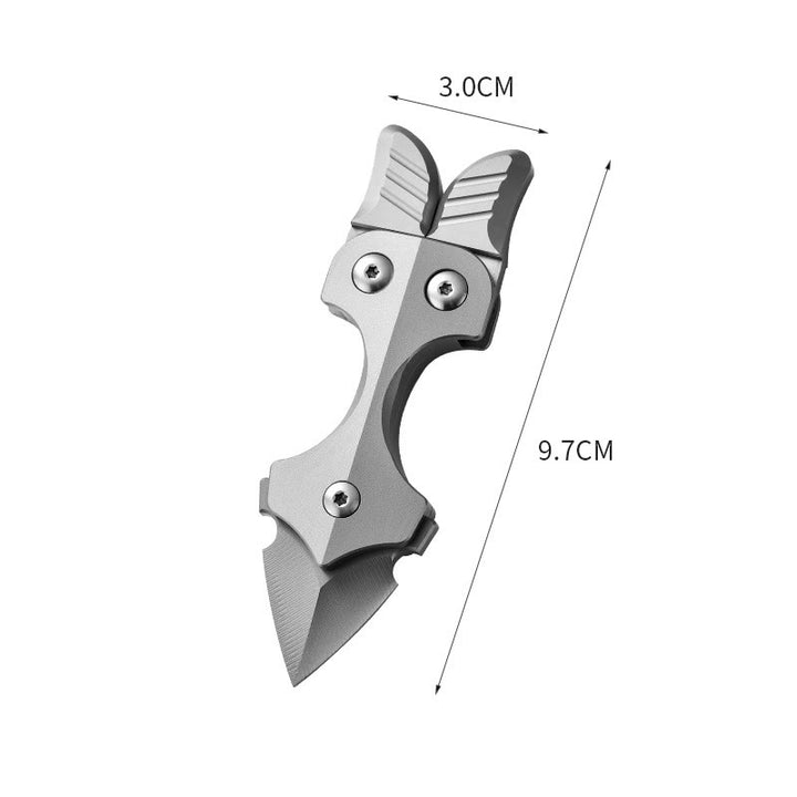 Coltello multifunzionale portatile per autodifesa EDC in lega di titanio - Sabbiatura - image 6