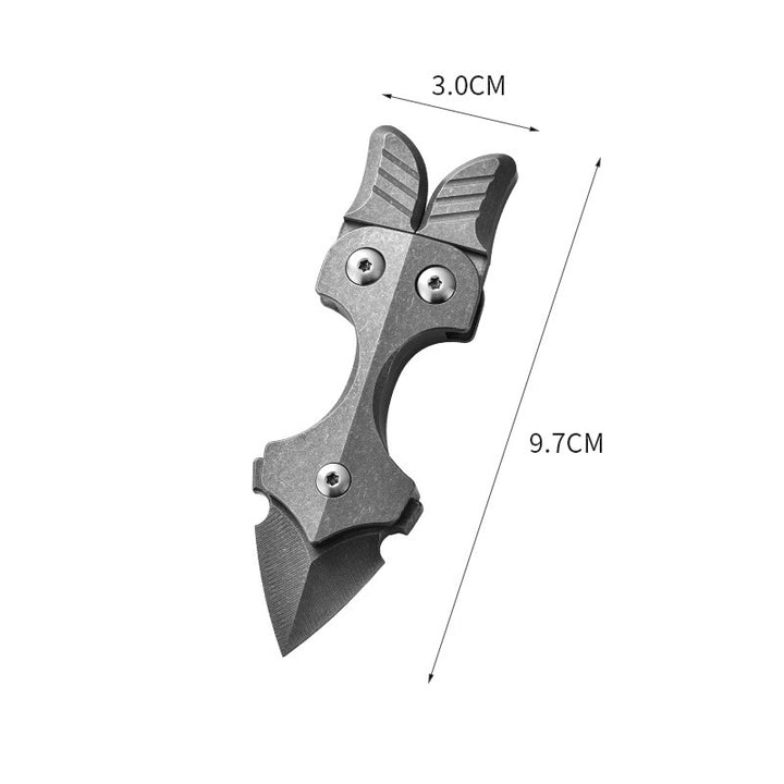 Coltello multifunzionale portatile per autodifesa EDC in lega di titanio - Lavaggio a pietra - image 5