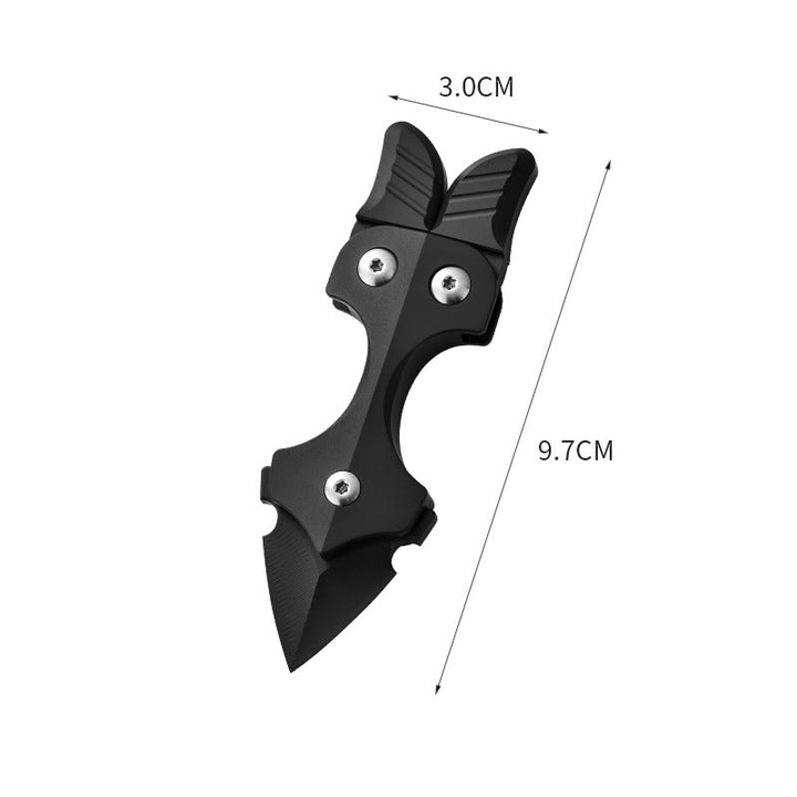 Coltello multifunzionale portatile per autodifesa EDC in lega di titanio - Nero - image 2