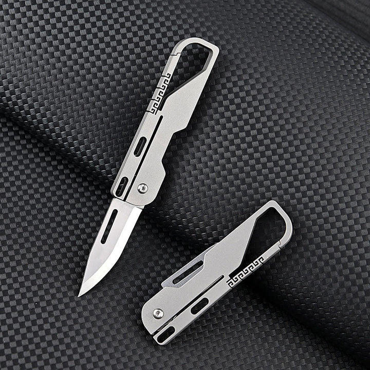 Coltello pieghevole multifunzionale in lega di titanio EDC-Tool portachiavi - image 0