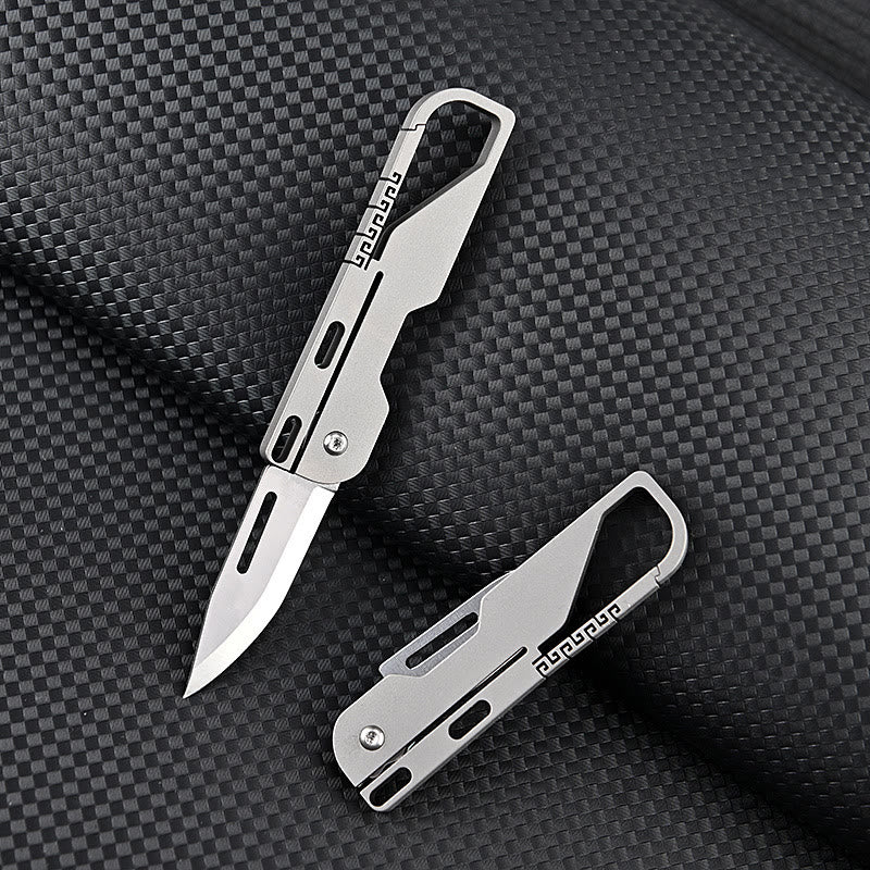 Coltello pieghevole multifunzionale in lega di titanio EDC-Tool portachiavi - image 1