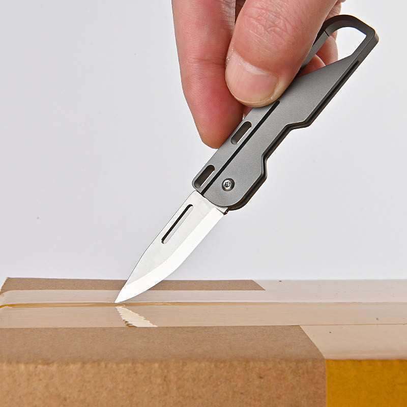 Coltello pieghevole multifunzionale in lega di titanio EDC-Tool portachiavi - image 5