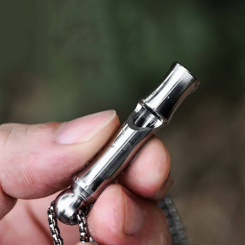 Fischietto ad alto decibel per utensili EDC in lega di titanio per esterni, tubo singolo - image 5