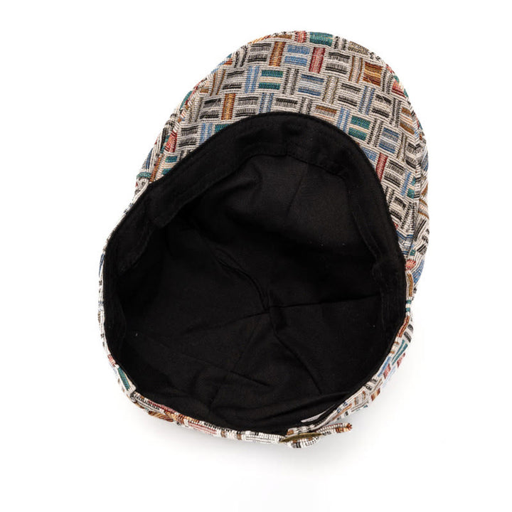 Cappello basco a quadri jacquard colorati retrò artistici - image 6