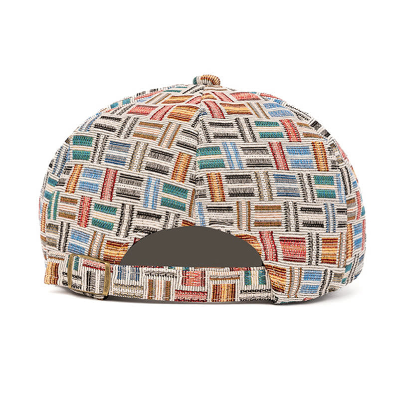 Cappello basco a quadri jacquard colorati retrò artistici - image 4