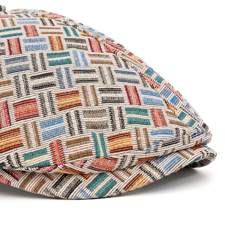 Cappello basco a quadri jacquard colorati retrò artistici - image 4