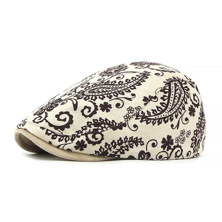 Cappello basco personalizzato in stile etnico con stampa di anacardi - Beige - Regolabile (21 5/8"-22 7/8") - image 9