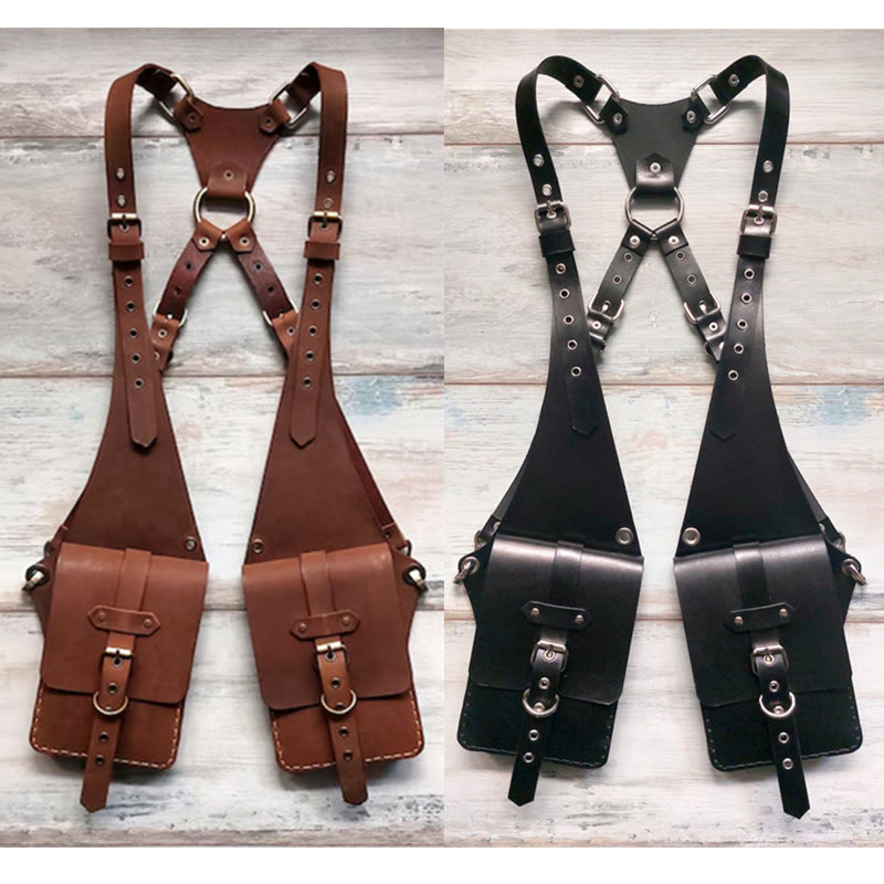Borsa a tracolla in pelle antifurto per cellulare, stile punk retrò - image 7