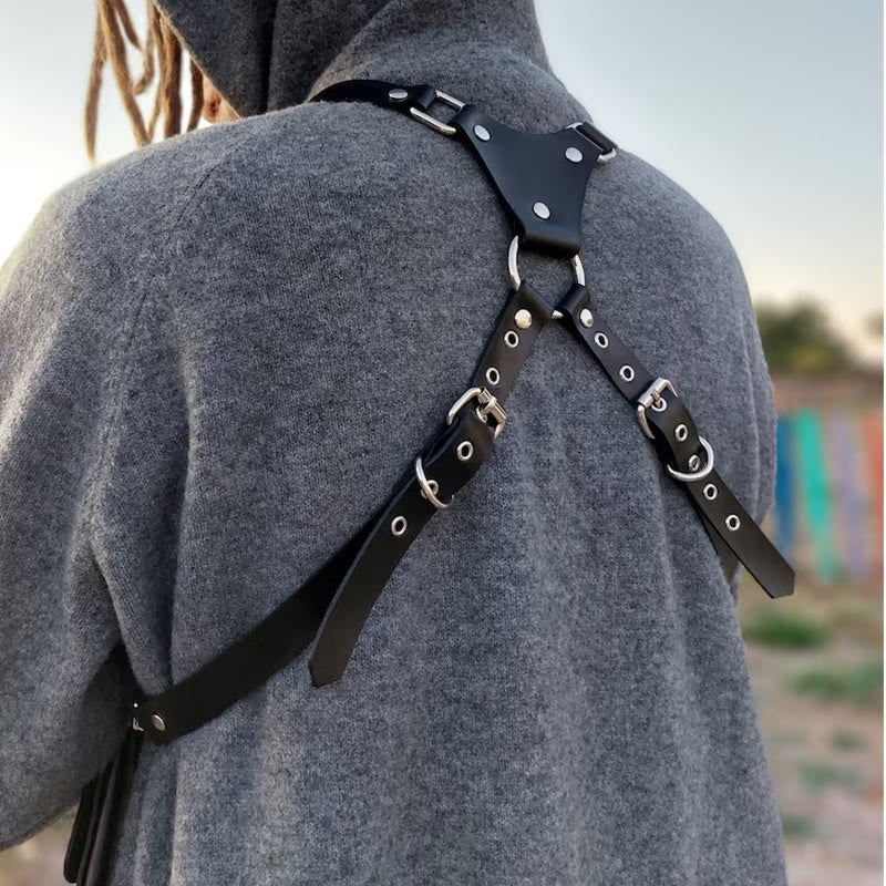 Borsa a tracolla in pelle antifurto per cellulare, stile punk retrò - image 5