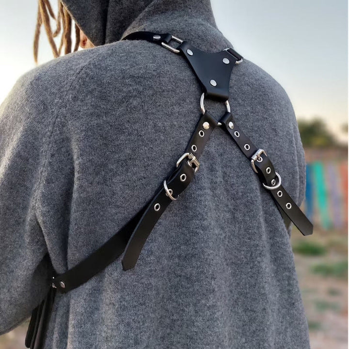 Borsa a tracolla in pelle antifurto per cellulare, stile punk retrò - image 5