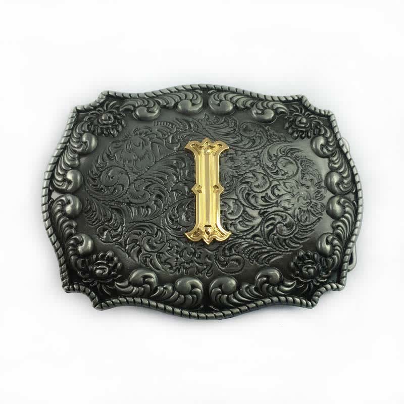 Cintura in pelle fai da te da uomo con fibbia a forma di lettera iniziale dell'alfabeto - I - Senza cintura - image 12