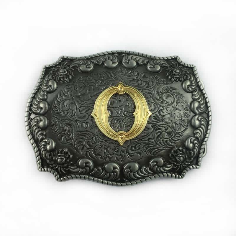 Cintura in pelle fai da te da uomo con fibbia a forma di lettera iniziale dell'alfabeto - O - Senza cintura - image 18