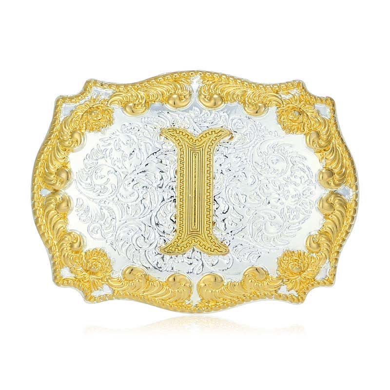 Cintura in pelle da uomo fai da te con fibbia a lettera iniziale dorata - I - Senza cintura - image 14