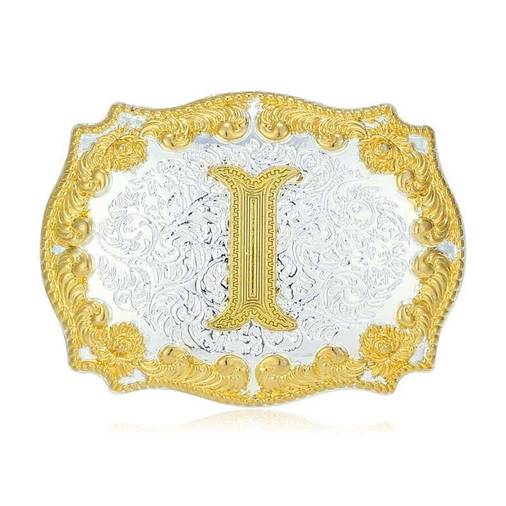 Cintura in pelle da uomo fai da te con fibbia a lettera iniziale dorata - I - Senza cintura - image 14