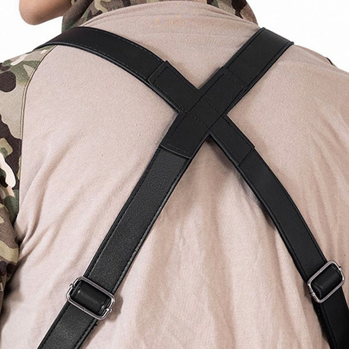 Borsa a tracolla in pelle multitasche ad alta capacità per esterni - image 4