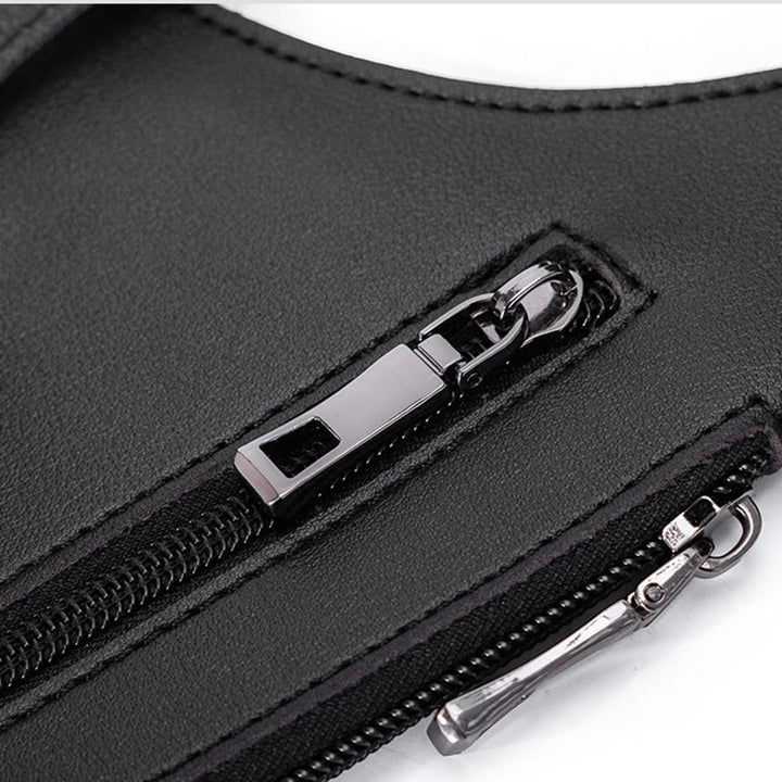 Borsa a tracolla in pelle multitasche ad alta capacità per esterni - image 7
