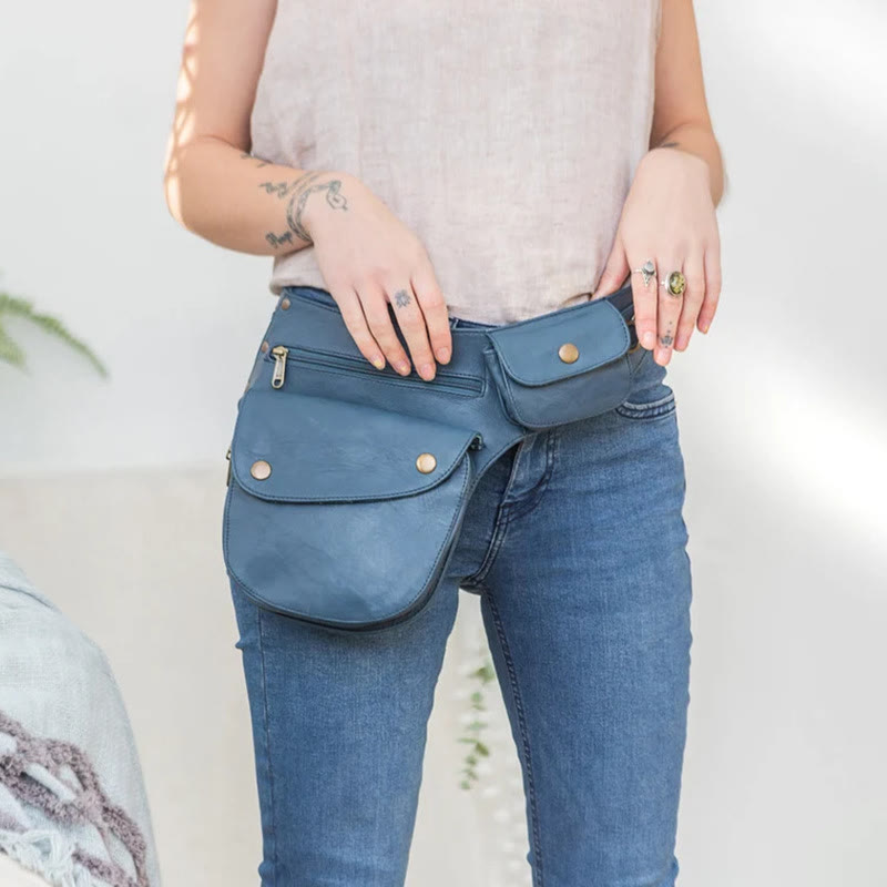 Borsa da viaggio retrò per il tempo libero, da donna, con portafoglio e cintura - image 4