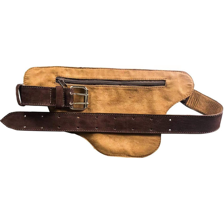Borsa unisex retrò in pelle con bottone porta-telefono - image 4