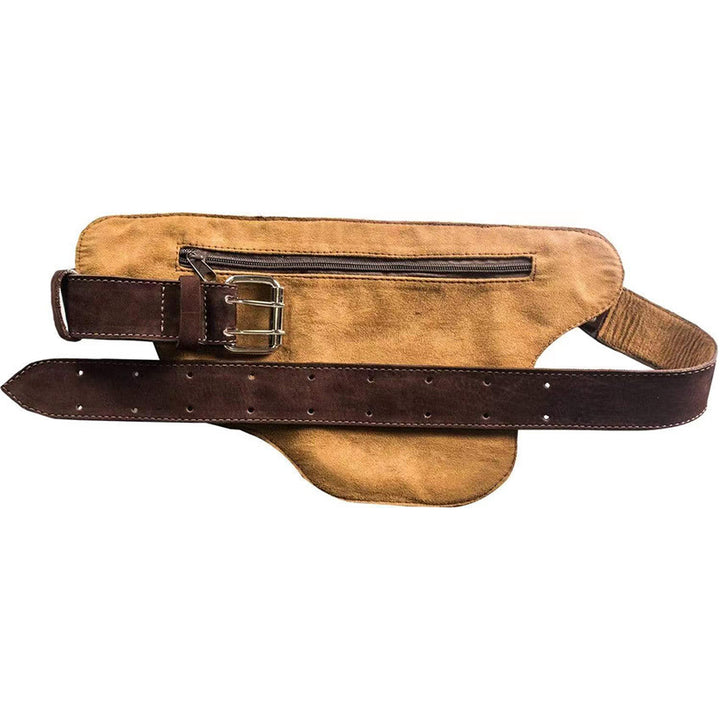 Borsa unisex retrò in pelle con bottone porta-telefono - image 4